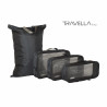 Charcoal travel luggage & home organising packing cubes and a Jumbo/laundry bag